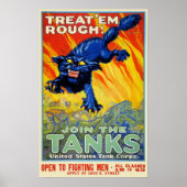 ヴィンテージ軍隊戦争の野良猫を使った募集 ポスター (正面)