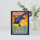 ヴィンテージ軍隊戦争の野良猫を使った募集 ポストカード (スタンド正面)