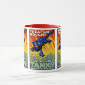 ヴィンテージ軍隊戦争の野良猫を使った募集 マグカップ (中央)