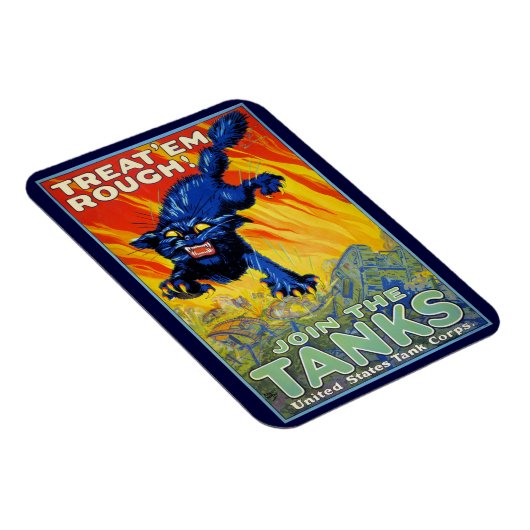 ヴィンテージ軍隊戦争の野良猫を使った募集 マグネット (右側)