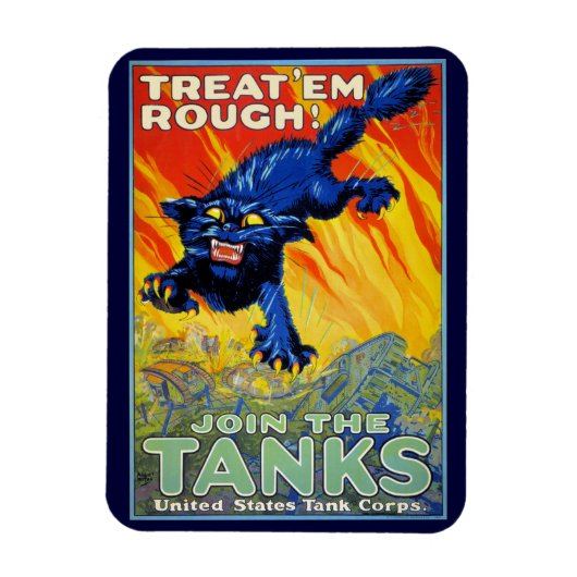 ヴィンテージ軍隊戦争の野良猫を使った募集 マグネット