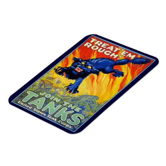 ヴィンテージ軍隊戦争の野良猫を使った募集 マグネット (左側)