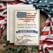 ヴィンテージ軍隊旗空軍行遠くにパーティー 招待状