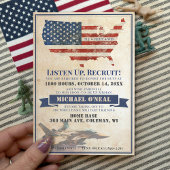 ヴィンテージ軍隊旗空軍行遠くにパーティー 招待状