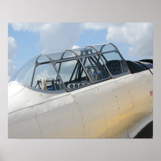 ヴィンテージ軍隊機操縦室 ポスター (正面)