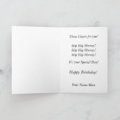 ヴィンテージ軍隊誕生日あいさつセーラーカード カード (内部)