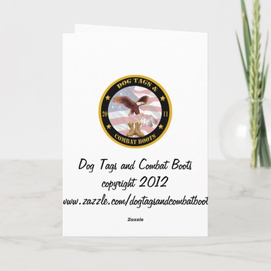 ヴィンテージ軍隊誕生日カード カード (裏面)