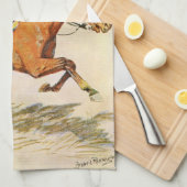 ヴィンテージ軍隊、レミントン騎兵将校 キッチンタオル (四つ折り)