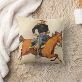 ヴィンテージ軍隊、レミントン騎兵将校 クッション (ブランケット)