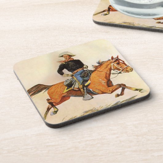 ヴィンテージ軍隊、レミントン騎兵将校 コースター (左側)