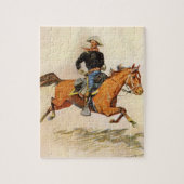 ヴィンテージ軍隊、レミントン騎兵将校 ジグソーパズル (縦)