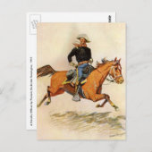 ヴィンテージ軍隊、レミントン騎兵将校 ポストカード (正面/裏面)