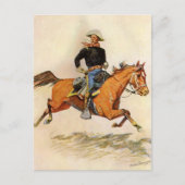 ヴィンテージ軍隊、レミントン騎兵将校 ポストカード (正面)