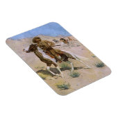 ヴィンテージ軍隊Cowboys, The Scout by Remington マグネット (右側)