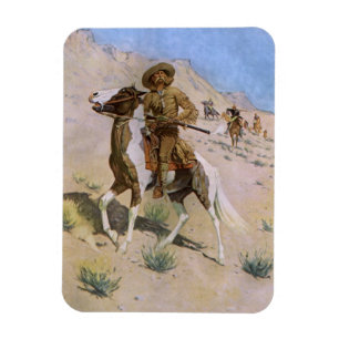 ヴィンテージ軍隊Cowboys, The Scout by Remington マグネット
