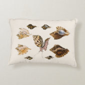 ヴィンテージ軟体動物カタツムリ、海洋生物 アクセントクッション (裏面)