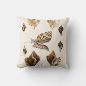 ヴィンテージ軟体動物カタツムリ、海洋生物 クッション (正面)