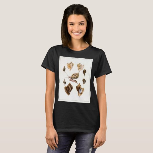 ヴィンテージ軟体動物カタツムリ、海洋生物 Tシャツ (正面フル)