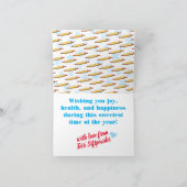 ヴィンテージ転がのピンベーキングパーソナライズされたクリスマス カード (内部)