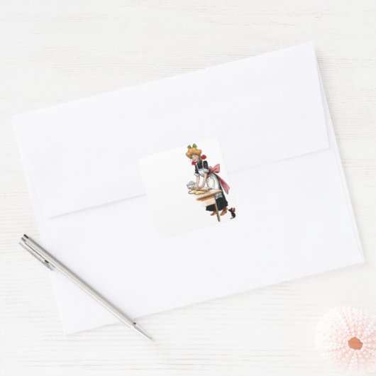 ヴィンテージ転がの生地 スクエアシール (封筒)