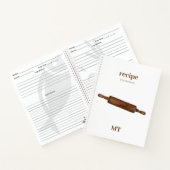 ヴィンテージ転がズピンレシピクックブックモノグラム ノートブック (内部)