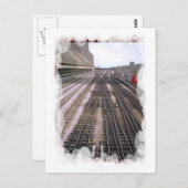 ヴィンテージ転送 – 分岐トラック ポストカード (正面/裏面)
