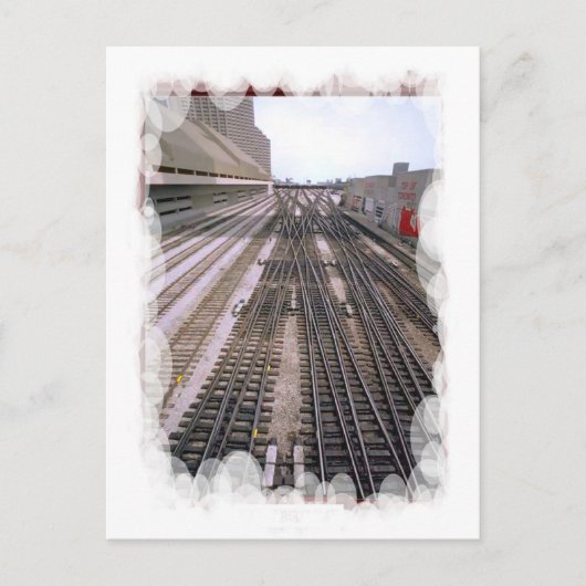 ヴィンテージ転送 – 分岐トラック ポストカード (正面)