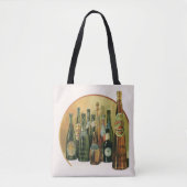 ヴィンテージ輸入ビールボトル、アルコール、飲料 トートバッグ (正面)