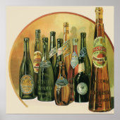 ヴィンテージ輸入ビールボトル、アルコール、飲料 ポスター (正面)