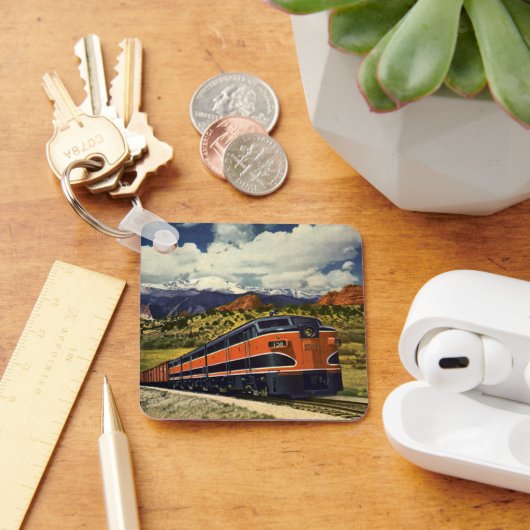 ヴィンテージ輸送アメリカ西部、列車158 キーホルダー (デスク)