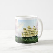 ヴィンテージ輸送アンティーククリッパー船 コーヒーマグカップ (正面右)