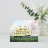 ヴィンテージ輸送アンティーククリッパー船 ポストカード (スタンド正面)