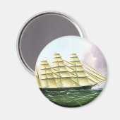 ヴィンテージ輸送アンティーククリッパー船 マグネット (正面/裏面)