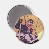 ヴィンテージ輸送ハンググライダー航空機 マグネット (正面/裏面)