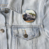 ヴィンテージ輸送モダン銀新幹線 缶バッジ (インサイチュ)