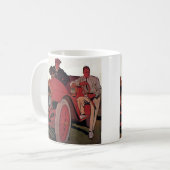 ヴィンテージ輸送業者アンティーク転換車 コーヒーマグカップ (正面左)