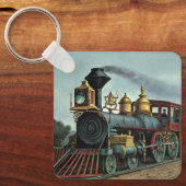 ヴィンテージ輸送機関車列車 キーホルダー (正面)