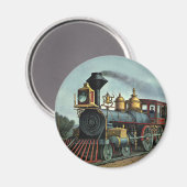ヴィンテージ輸送機関車列車 マグネット (正面/裏面)