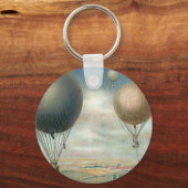 ヴィンテージ輸送熱気球、飛行船 キーホルダー (正面)