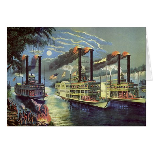 ヴィンテージ輸送船スチームボート (正面横)