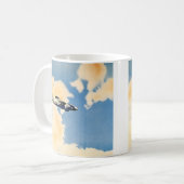 ヴィンテージ輸送、アルバトロス飛行機 コーヒーマグカップ (正面左)