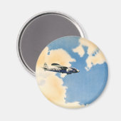 ヴィンテージ輸送、アルバトロス飛行機 マグネット (正面/裏面)