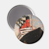 ヴィンテージ輸送、クルーズシップ港タグボート マグネット (正面/裏面)