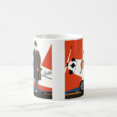 ヴィンテージ輸送、プロペラ飛行機及びパイロット コーヒーマグカップ (中央)