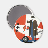 ヴィンテージ輸送、プロペラ飛行機及びパイロット マグネット (正面/裏面)