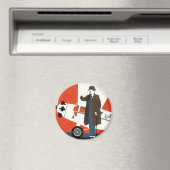 ヴィンテージ輸送、プロペラ飛行機及びパイロット マグネット (インサイチュ (食洗機))