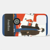 ヴィンテージ輸送、プロペラ飛行機及びパイロット Case-Mate iPhoneケース (裏面 (横))