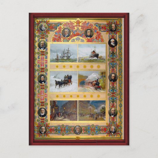 ヴィンテージ輸送 ポストカード (正面)