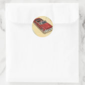 ヴィンテージ輸送、レッドコンバーチブルカービーチ ラウンドシール (バッグ)