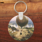 ヴィンテージ輸送、熱気球の小石 キーホルダー (正面)